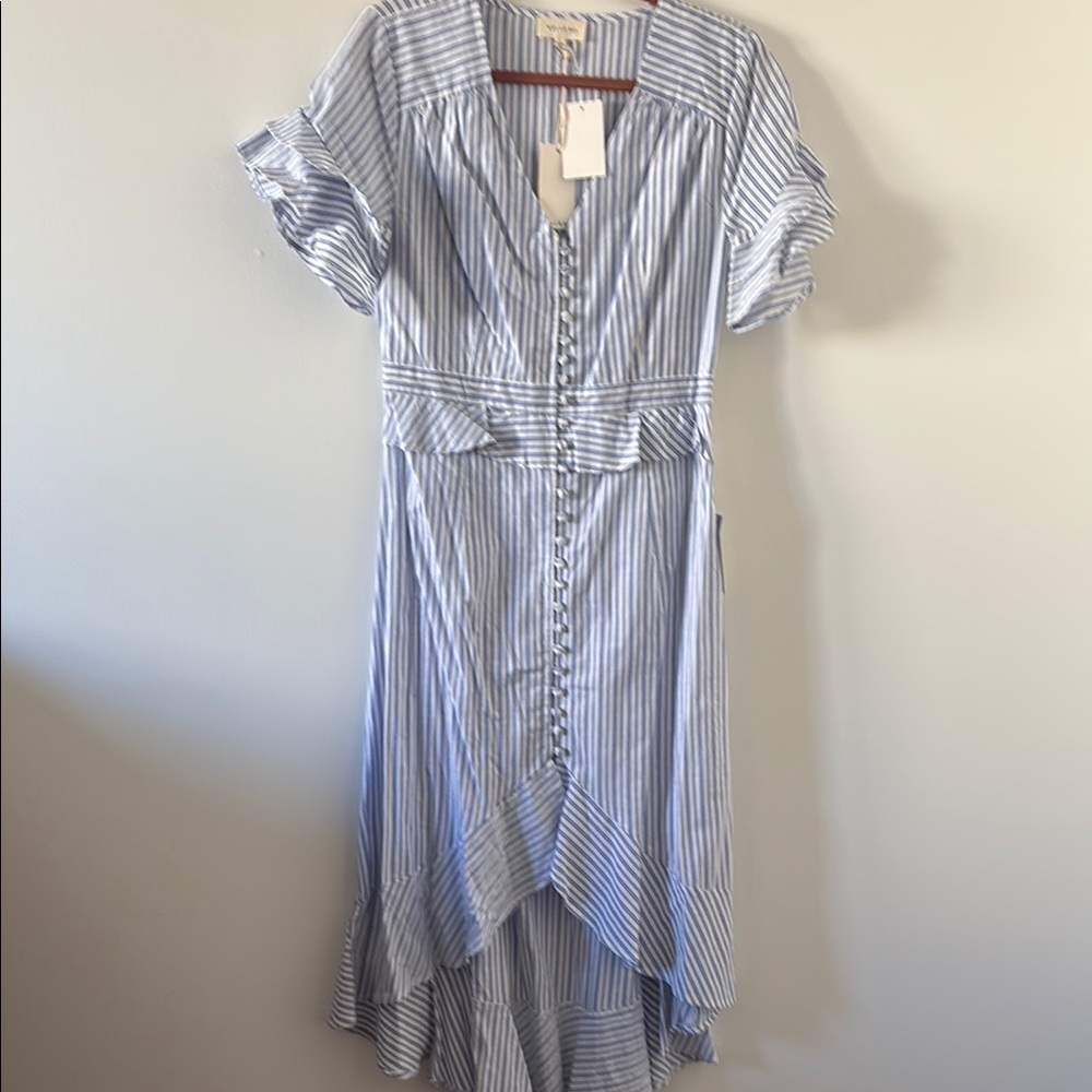 MelloDay Blue Striped Women's Dress